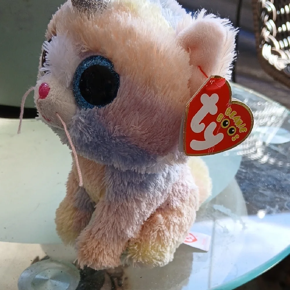 Ty Unicorn Cat Plush - Pastel and Glitter